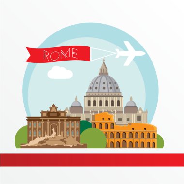 Roma Kolezyum ve St. Peter's Basilica