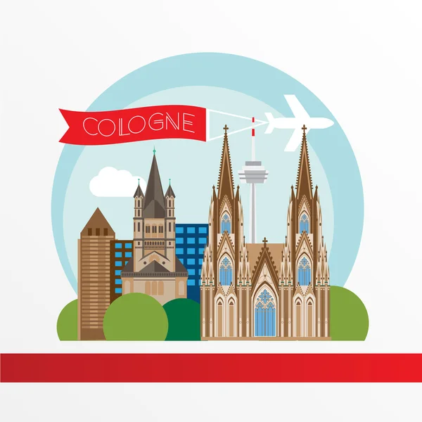 Cologne detailed silhouette. Trendy vector illustration