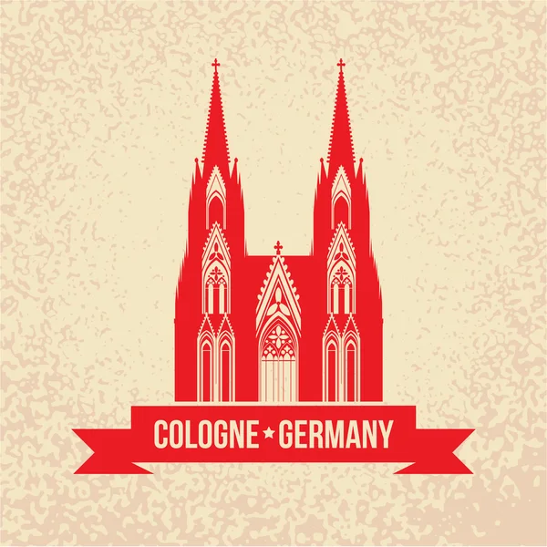 German city Cologne travel symbol. — Stock Vector