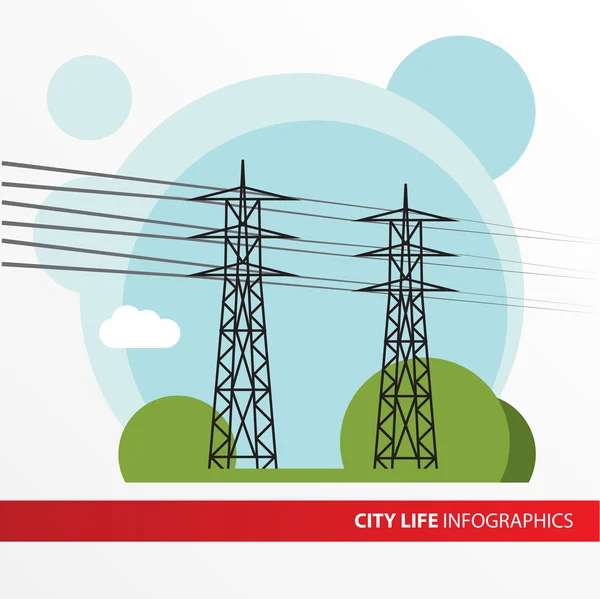 İletim kulesi. İzole güç-line taşıyıcı