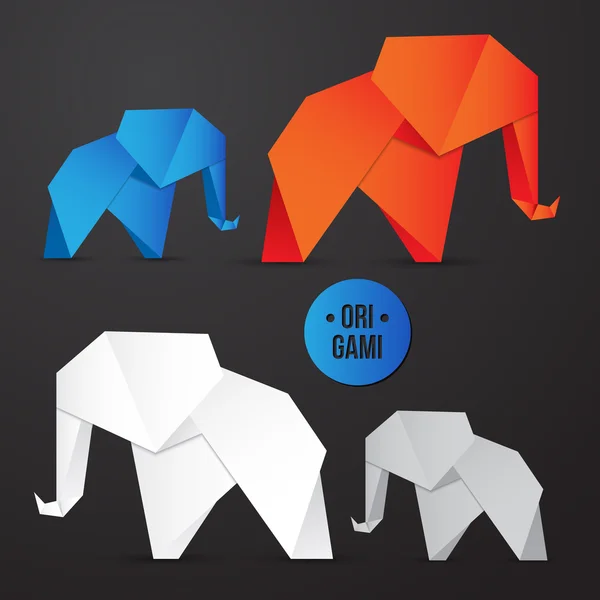 Origami fil kutsal kişilerin resmi kağıt