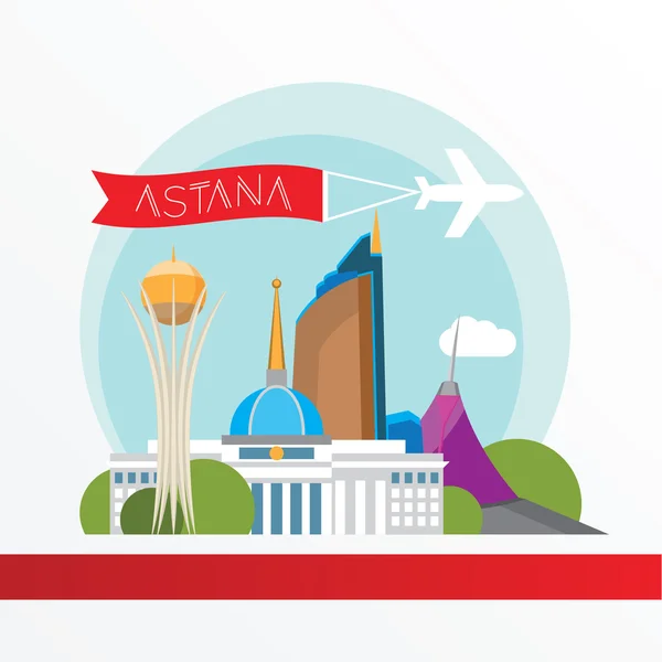 Astana detaylı siluet.  