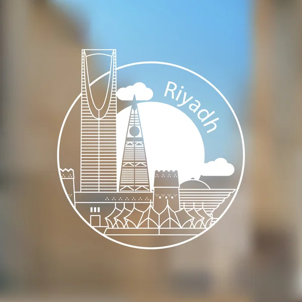 Logo de lineal de Riyadh. — Vector de stock