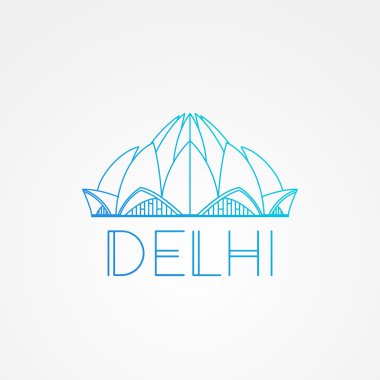 Dünya ünlü Lotus Temple. Delhi