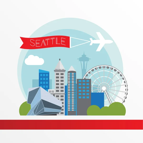 Seattle detaylı siluet.
