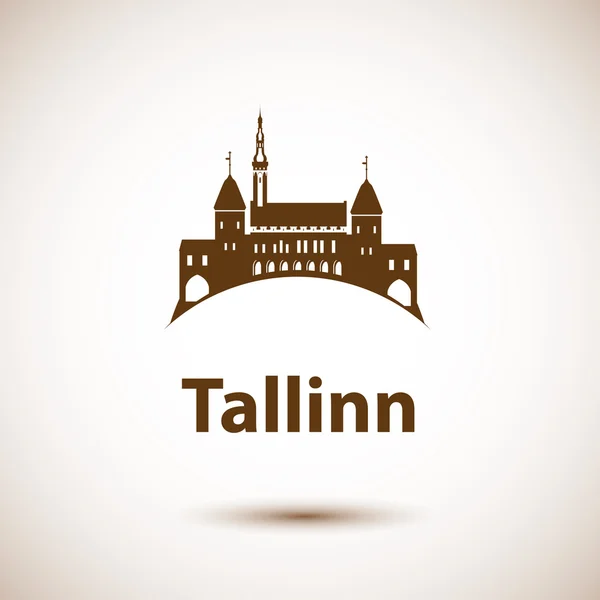 Tallinn skyline - ilustración vectorial — Archivo Imágenes Vectoriales