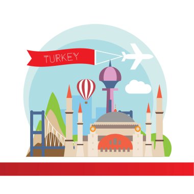 Hindi ayrıntılı siluet. Moda vektör çizimi, düz stil. Renkli simgeler..