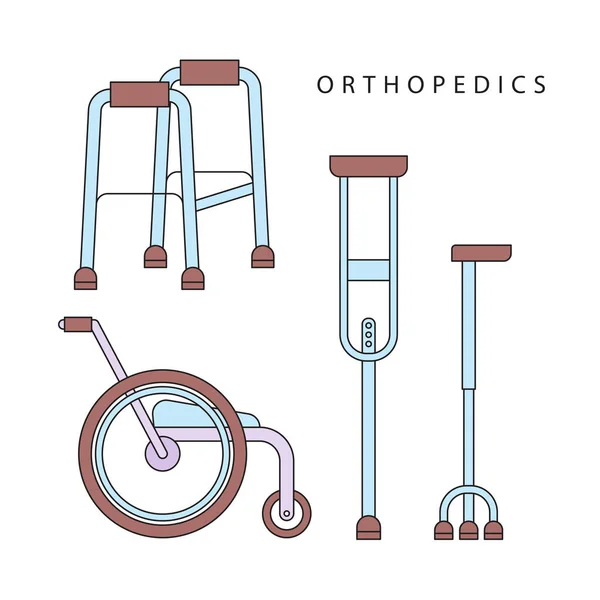 Orthopedics store design. Trendy vector illustration — Stock Vector