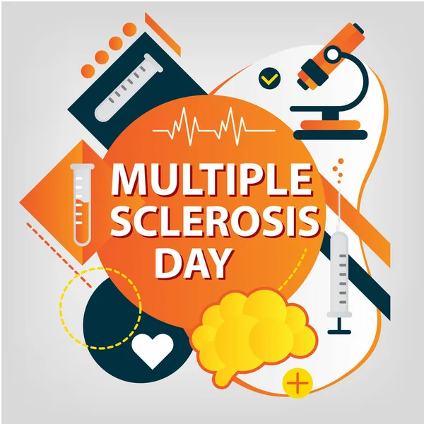 World MS day concept. Multiple sclerosis treatment Stock Vector