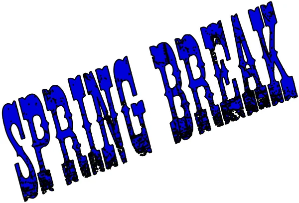 Spring Break Illustration du texte — Image vectorielle