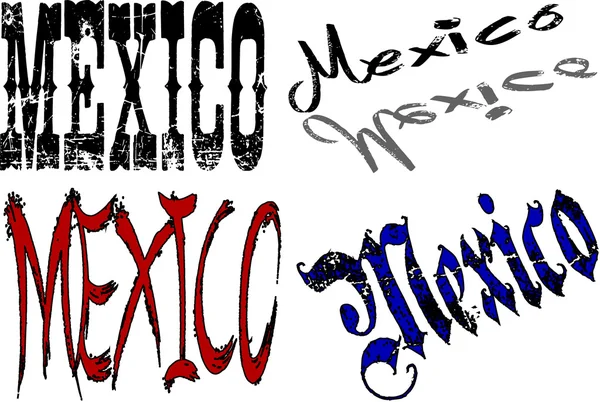 Mexiko Text Illustration — Stock vektor