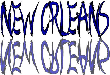 New Orleans metin illüstrasyon