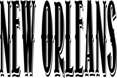 New Orleans metin illüstrasyon