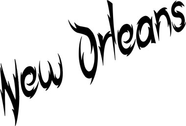 New Orleans metin illüstrasyon