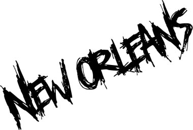 New Orleans metin illüstrasyon