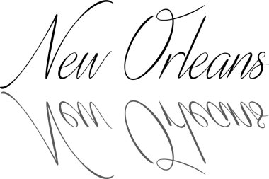 New Orleans metin illüstrasyon