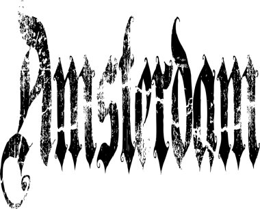 Amsterdam tex illüstrasyon