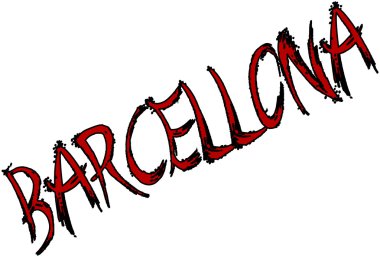 Barcellona metin illustation