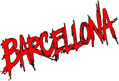 Barcellona metin illustation
