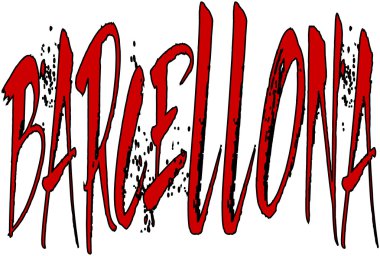 Barcellona metin illustation