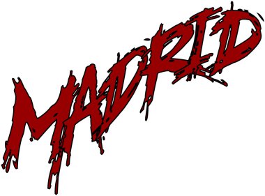 Madrid metin illüstrasyon