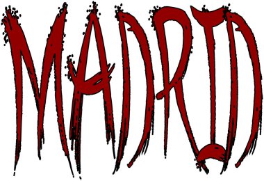 Madrid metin illüstrasyon