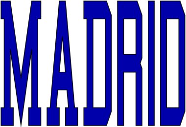 Madrid metin illüstrasyon