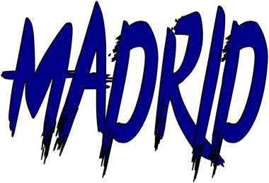 Madrid metin illüstrasyon