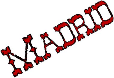 Madrid metin illüstrasyon