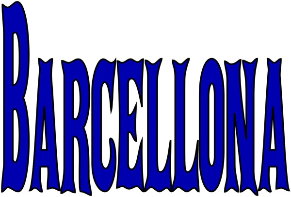 Barcellona text ilstation — Vector de stoc