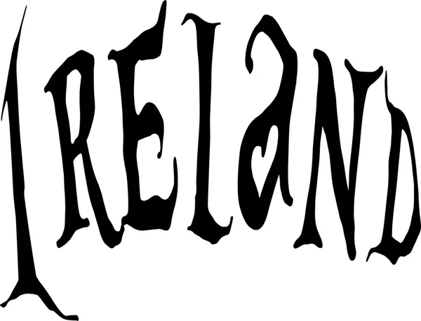 İrlanda metin işareti — Stok Vektör