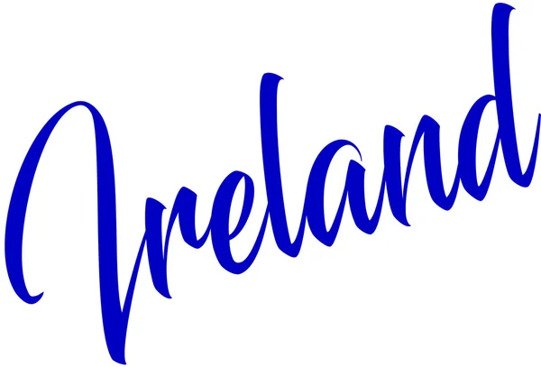 Irlanda firma del testo — Vettoriale Stock