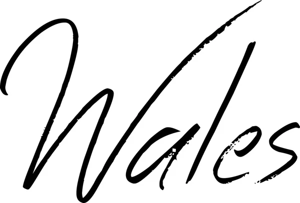 Znak tekstowy Walii — Wektor stockowy