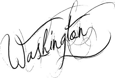 Washngton metin işaret yazılı İngilizce