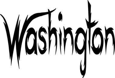 Washngton metin işaret yazılı İngilizce
