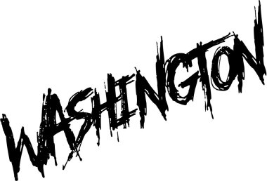 Washngton metin işaret yazılı İngilizce