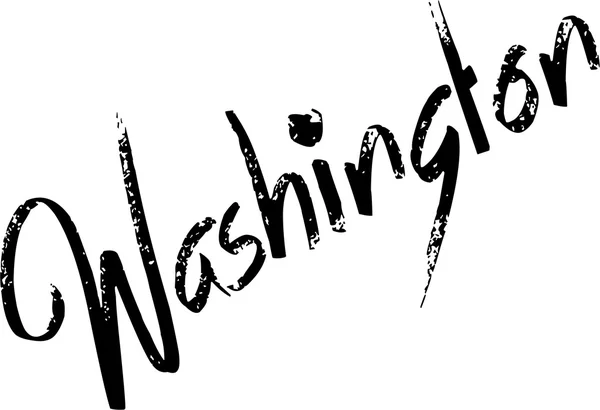 Washngton textu znak napsaný v angličtině — Stockový vektor