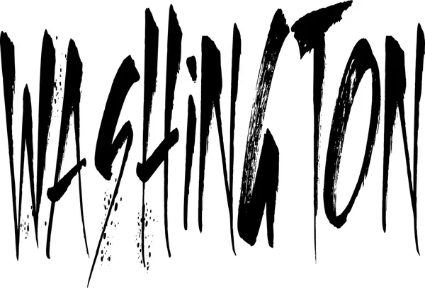Washngton textzeichen in englisch geschrieben — Stockvektor