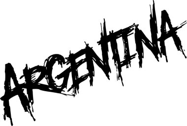 Arjantin metin işaret içinde İtalyanca