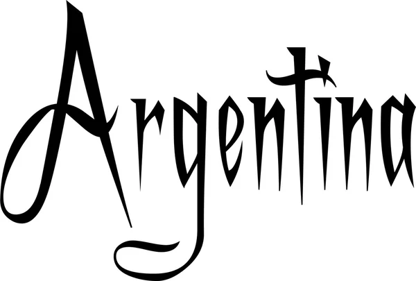 Argentina Signo de texto en italiano — Vector de stock