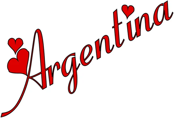 Argentina Signo de texto en italiano — Vector de stock