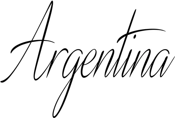 Argentina Assinatura do texto em italiano —  Vetores de Stock