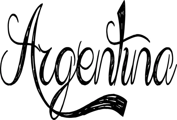 Argentina Signo de texto en italiano — Vector de stock