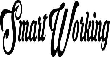 Beyaz arkaplanda Akıllı Çalışma metni çizimi