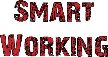 Beyaz arkaplanda Akıllı Çalışma metni çizimi