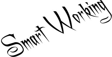 Beyaz arkaplanda Akıllı Çalışma metni çizimi