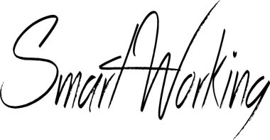 Beyaz arkaplanda Akıllı Çalışma metni çizimi