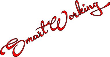 Beyaz arkaplanda Akıllı Çalışma metni çizimi