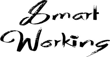 Beyaz arkaplanda Akıllı Çalışma metni çizimi