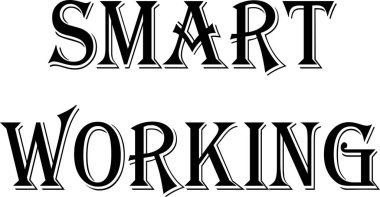 Beyaz arkaplanda Akıllı Çalışma metni çizimi